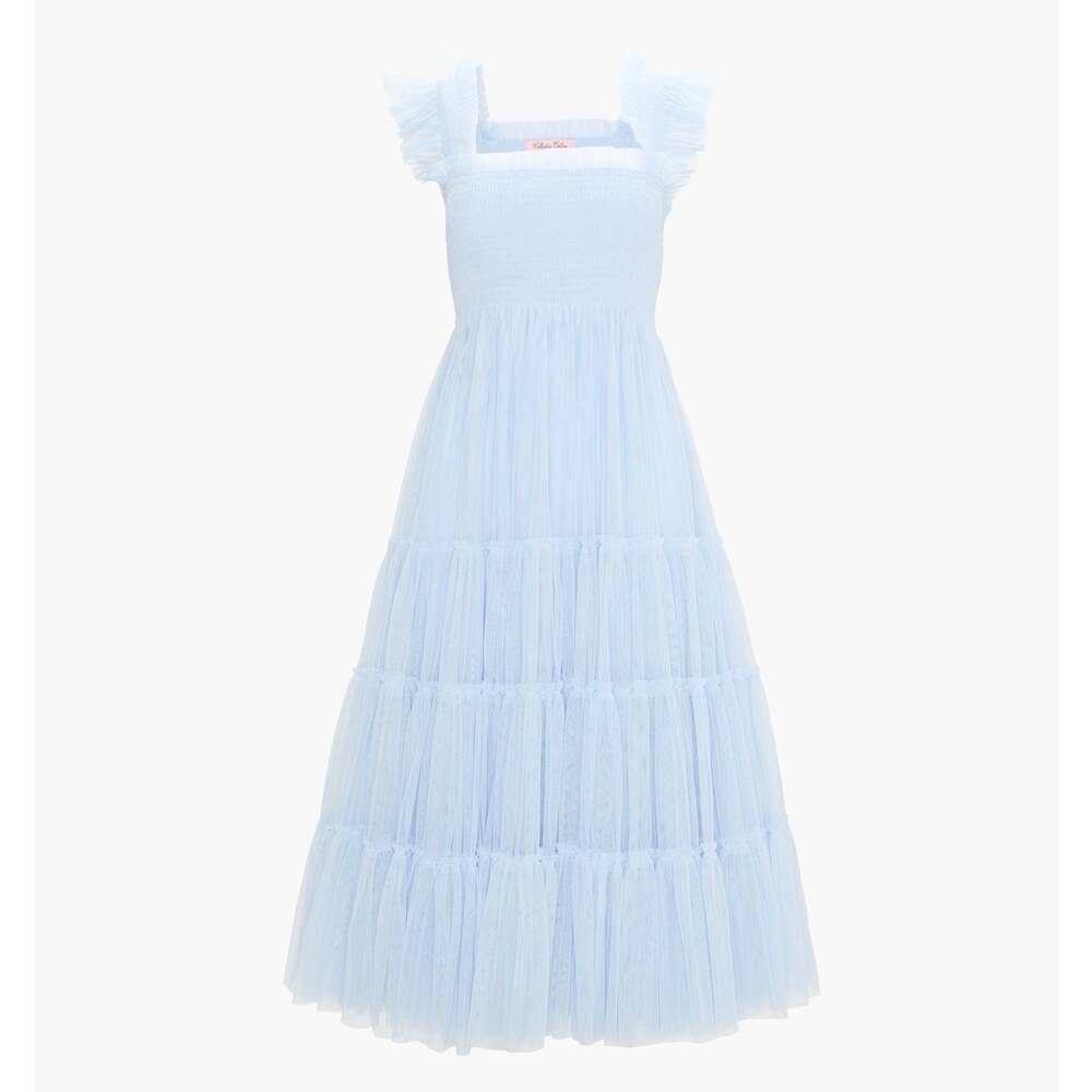 Hill House Home The Tulle Ellie Nap Dress Powder Blue Tulle Size XS Powder Blue